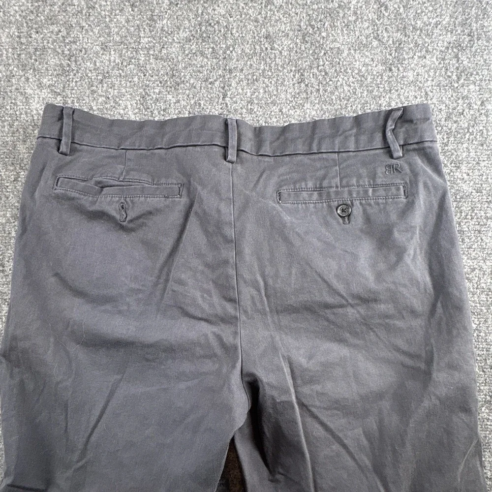 Banana Republic Mens Chino Pants 36x34 Gray Flat Front Stretch Straight Trousers